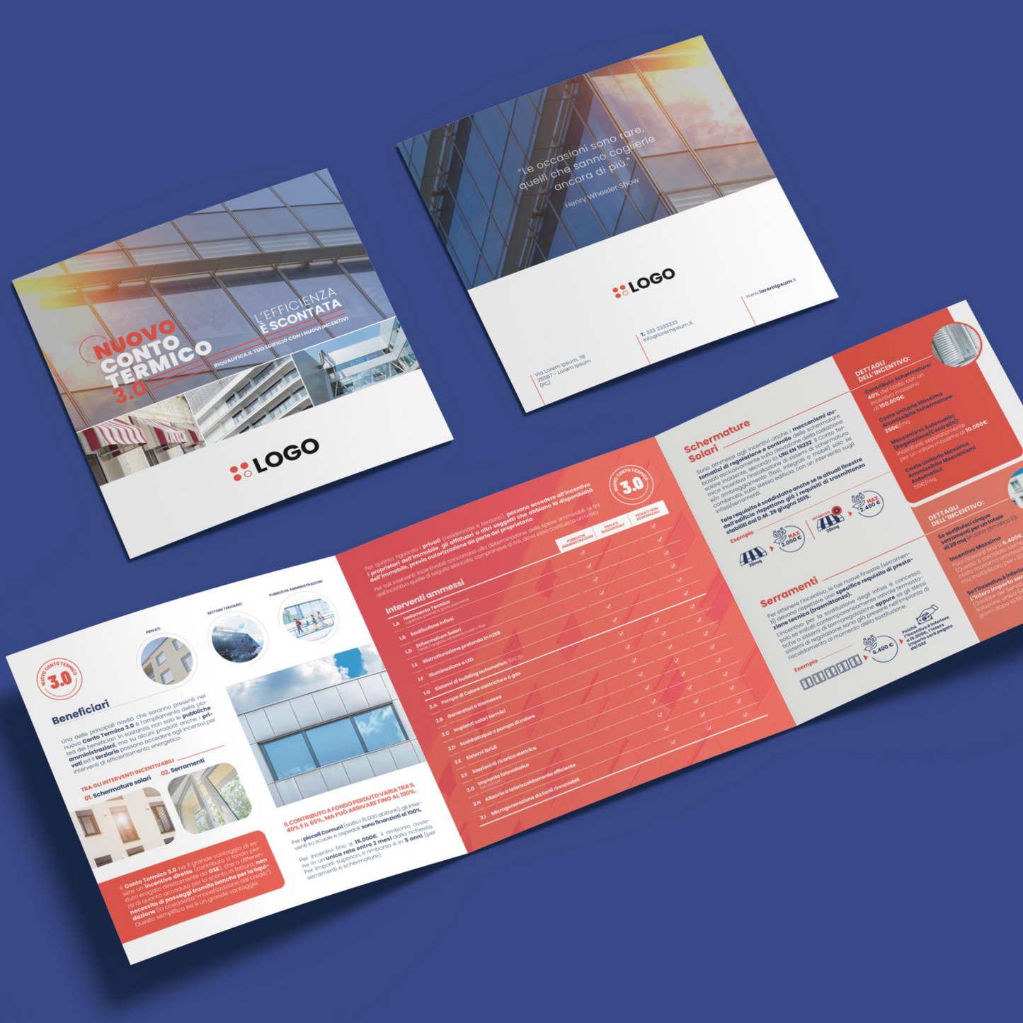 BROCHURE DEDICATA, già impostata, per proporre e vendere il CONTO TERMICO