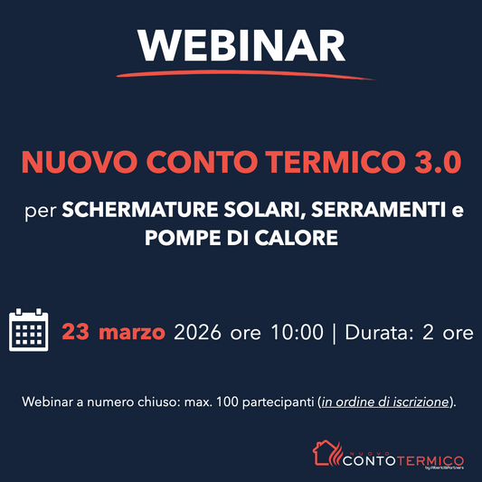 WEBINAR sul NUOVO CONTO TERMICO 3.0