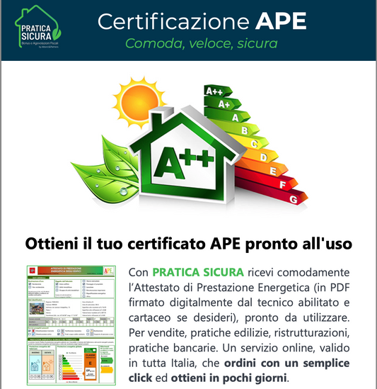 Certificato APE con un click