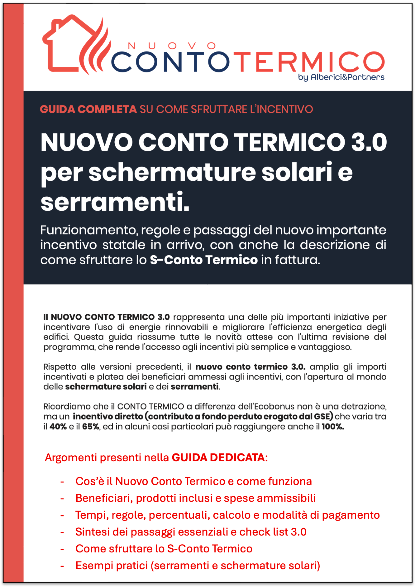 GUIDA COMPLETA sul NUOVO CONTO TERMICO 3.0 (per SERRAMENTI e SCHERMATURE)