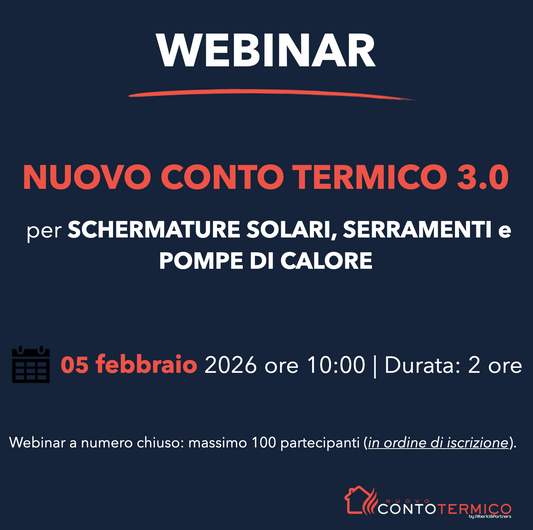 WEBINAR sul NUOVO CONTO TERMICO 3.0